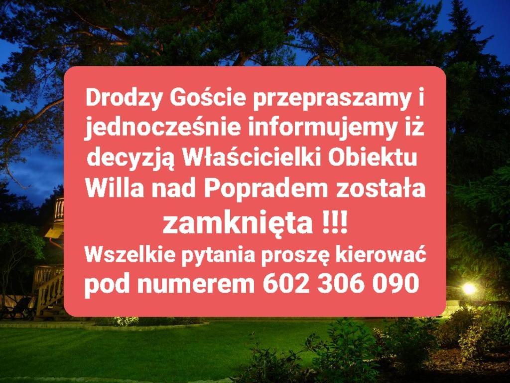 Willa Nad Popradem Bed & Breakfast Piwniczna-Zdroj Eksteriør bilde